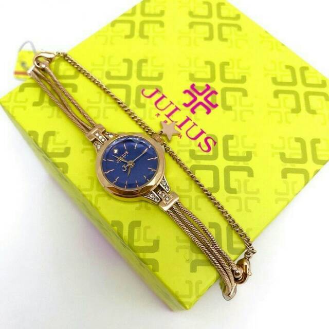 Julius Korea Ori JA918 / JA-918 Jam Tangan Wanita Korea Remaja Dewasa Rose Gold Blue