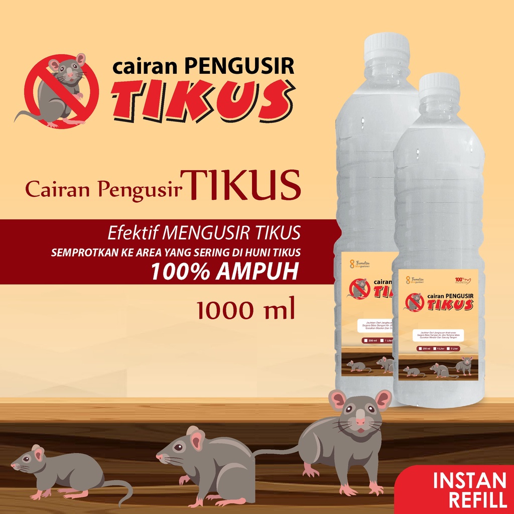 Cairan Ampuh Pengusir Tikus Kemasan 1 Liter PET