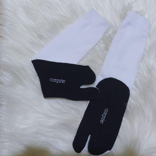 Kaos Kaki Jempol Termurah TERLARIS Kaos Kaki polos bahan polister random-Putih