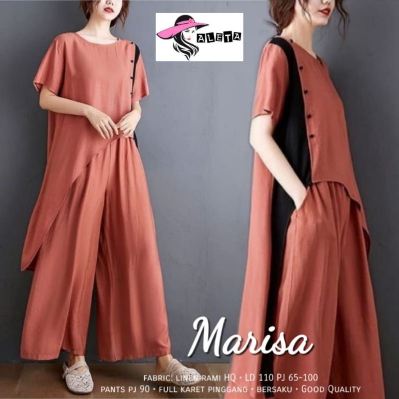 NEW ONE SET MARISA LINEN RAMI JUMBO ALLSIZE FIT TO XXL