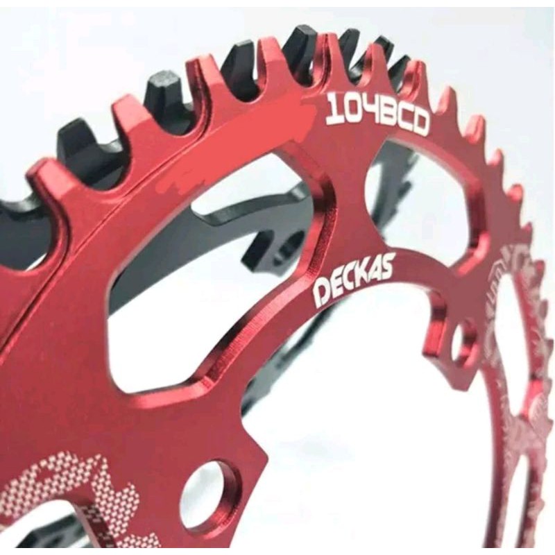 Chainring 48T BCD 104 MM Narrowide Alloy 7075 CNC - Chain ring 48 T round narrow wide DECKAS sepeda mtb balap roadbike seli folding bike