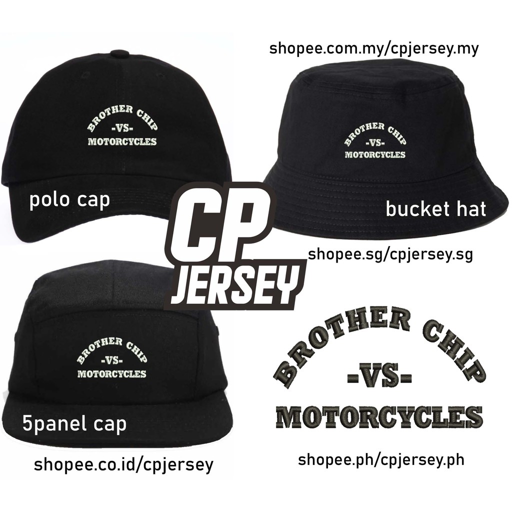 Topi Polo Brother Chip v Motorcycles Bordir Snapback 5 Panel Baseball Cap Bucket Hat Five Panels