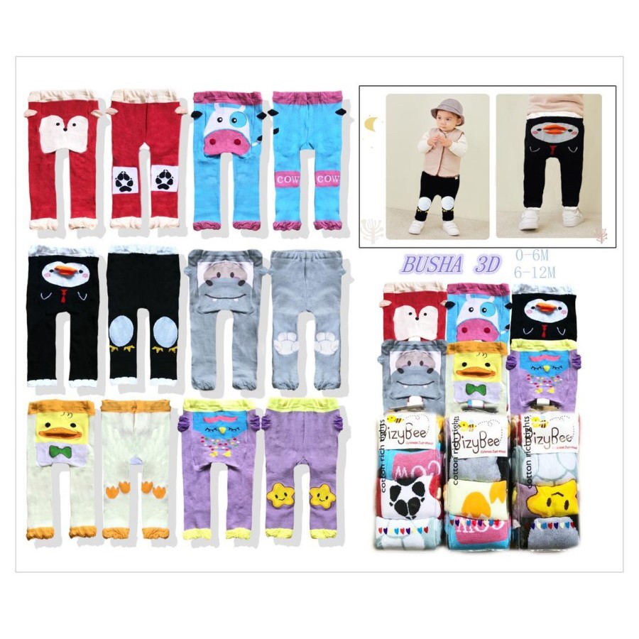 Legging Buka kaki BIZY BEE 3D best quality bagus super