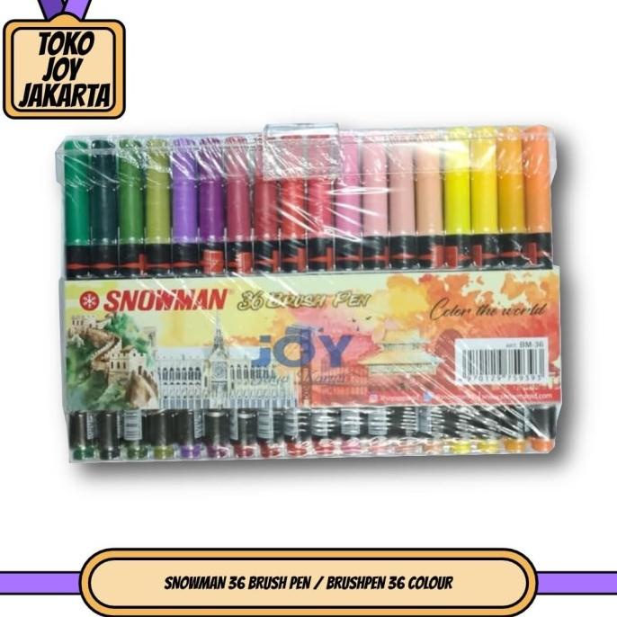 

[[COD]] SNOWMAN 36 BRUSH PEN / BRUSHPEN 36 COLOUR / KALIGRAFI NEW Kode 364