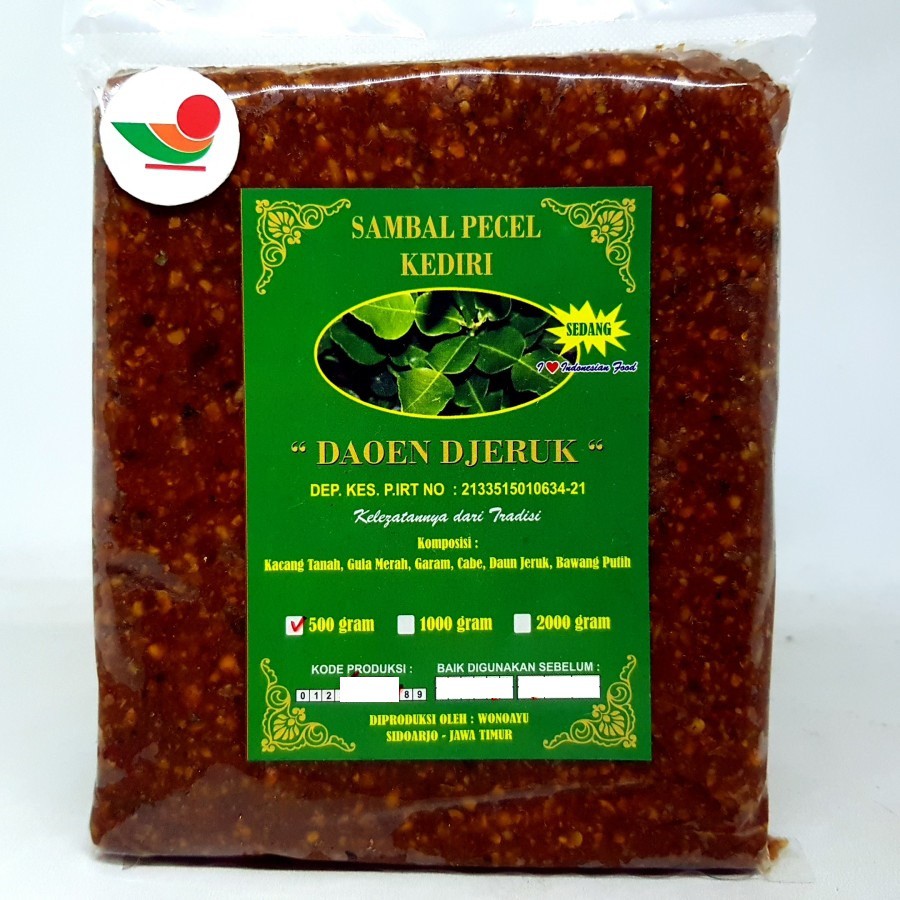

DAOEN DJERUK SAMBAL PECEL 500gr | DAUN JERUK SAMBEL PEDES PEDAS SEDANG INSTAN TINGGAL CAMPUR AIR