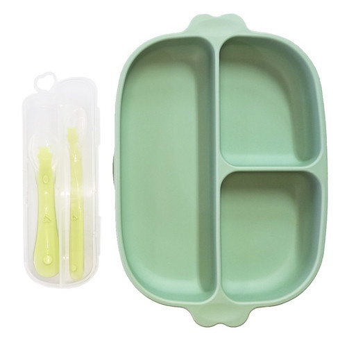 Claire's Silicone Food Plate / Piring Makan Silikon Bayi / Feeding Set