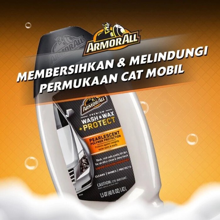 Armor All Premium Wash &amp; Wax + Protect 1.42 L Shampoo Cuci Mobil Motor