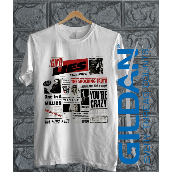 KAOS BAND GUNS N ROSES TSHIRT ORIGINAL GILDAN SOFTSTYLE GNR 14
