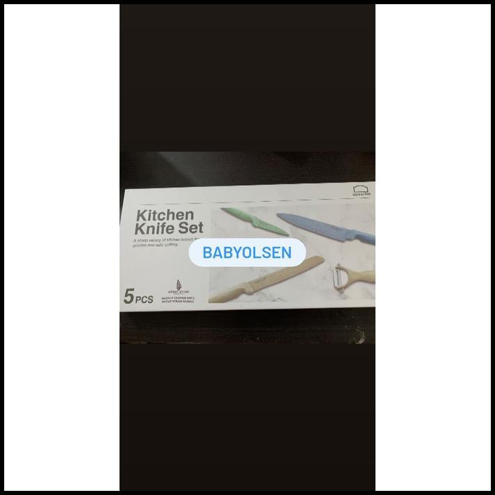 Promo Terbatas - Knife Set Locknlock Pastel/Pisau Dapur/Kitchen Knife/Lock N Lock