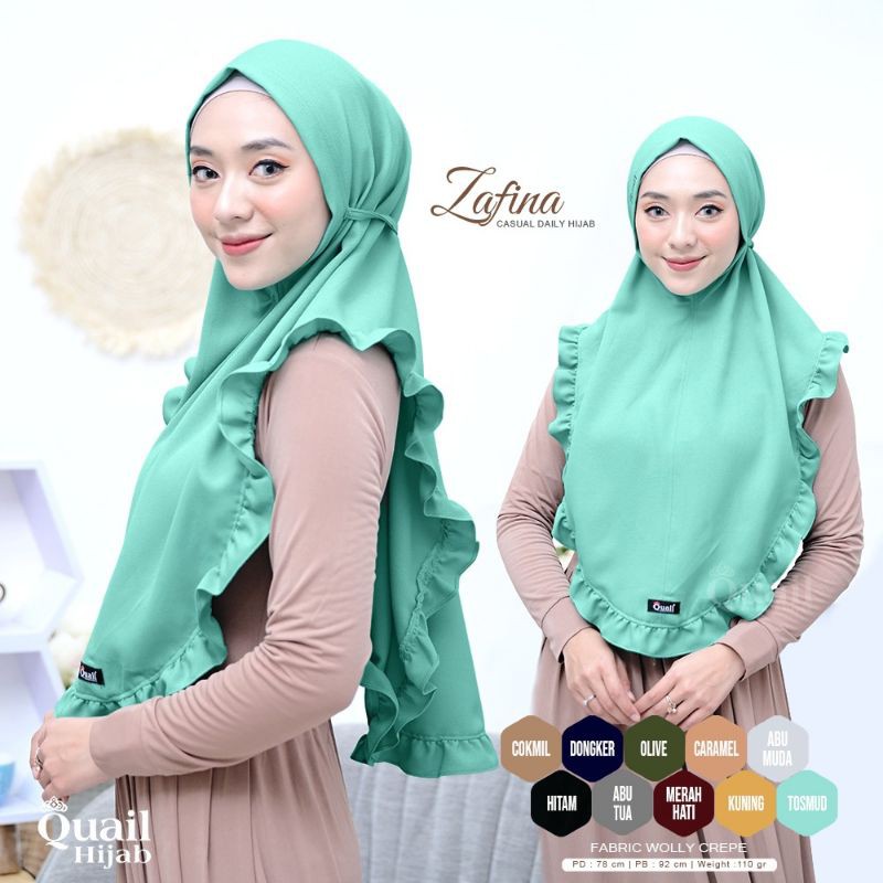 ZAFINA QUAIL HIJAB BERGO ORIGINAL BERGO MODIS atika abu