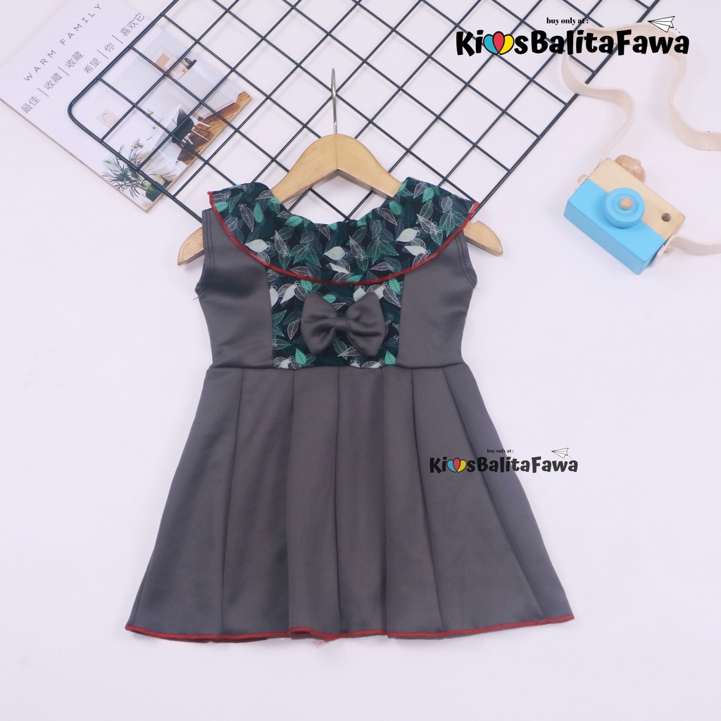 Dress Batik uk Bayi 0-12 Bulan / Dres Anak Perempuan Pakaian Baju Atasan Pesta Formal Kids Baby Gaun