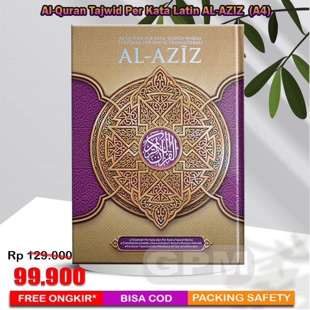 Al-Quran Tajwid &amp; Latin Per Kata Al-Aziz (A4)