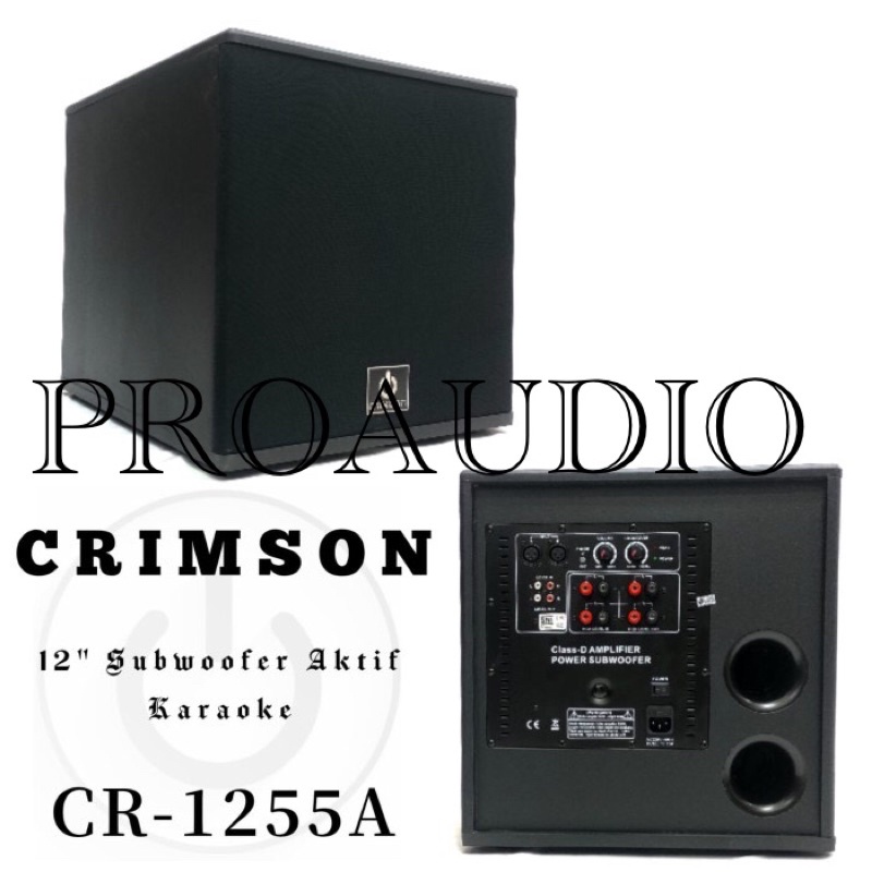 SUBWOOFER AKTIF 12 INCH CRIMSON CR 1255 A CR 1255A CR-1255A 1200 WATTS ORIGINAL