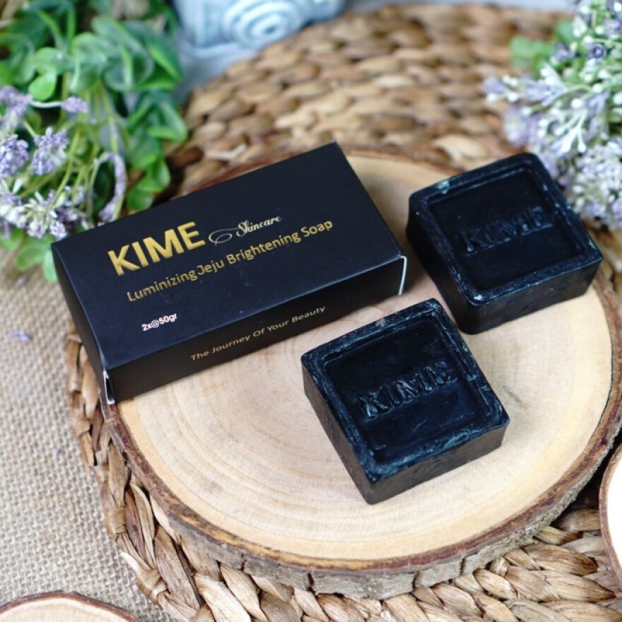 Sabun Kime Jeju Luminizing Brightening Soap Korea Pencerah Kulit Wajah Seluruh Tubuh Pria Dan Wanita Cepat Glowing  1 Pack Bpom original ( 1 pack isi 2 pcs )