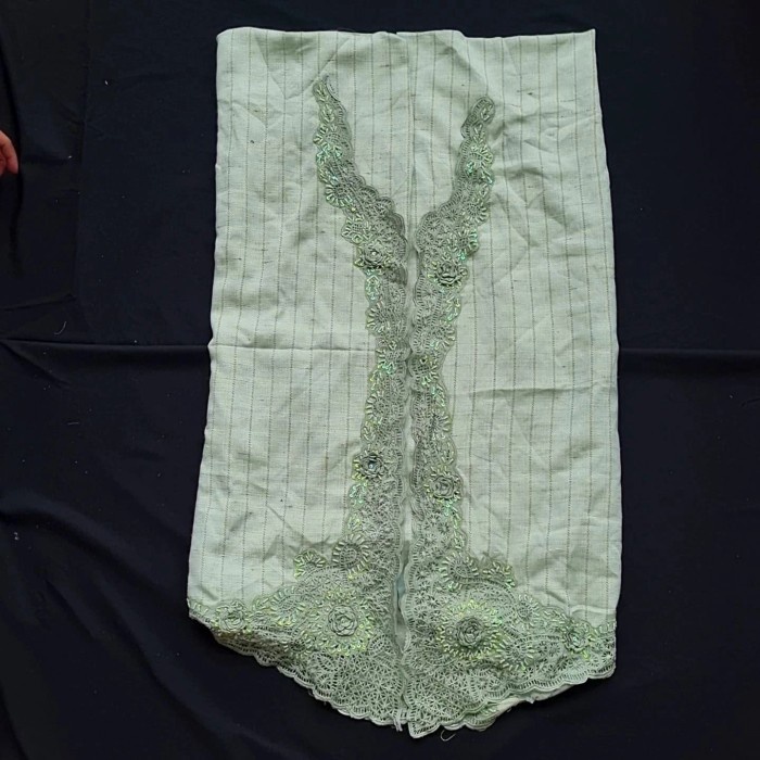 Kain Kebaya Encim Katun Bordir Modern SN50 : Kain Katun Serat Nanas