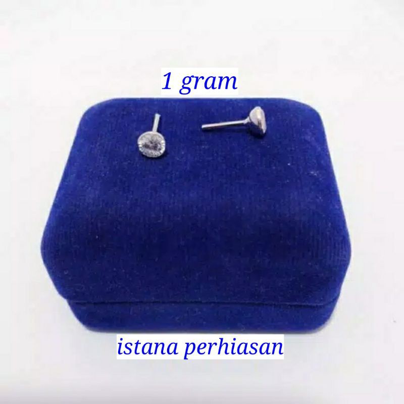 Jual Anting Tusuk Atau Giwang Mata Burung Perak Lapis Emas Putih Perhiasan Silver Asli