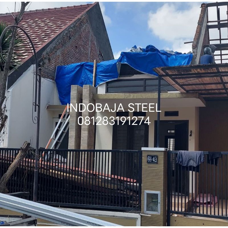 Bongkar Atap Lama Pasang Rangka dan Atap Spandek Pasir