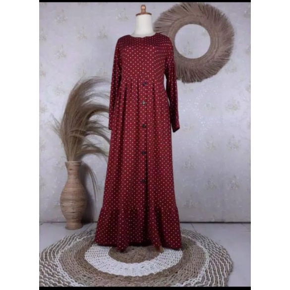 Gamis syari polkadot reina