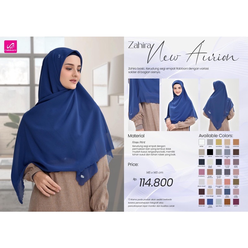 (Best Seller) Zahira Aurion XL Rabbani ORI