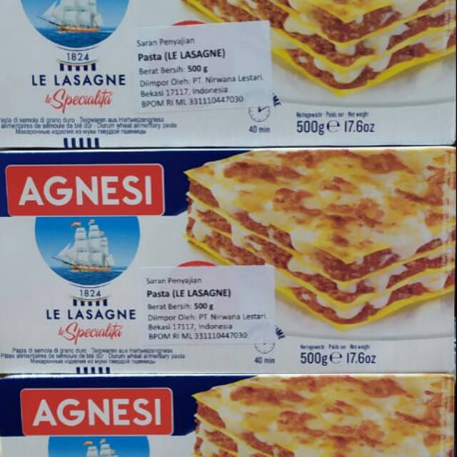 

Agnesi lasagna 500gr