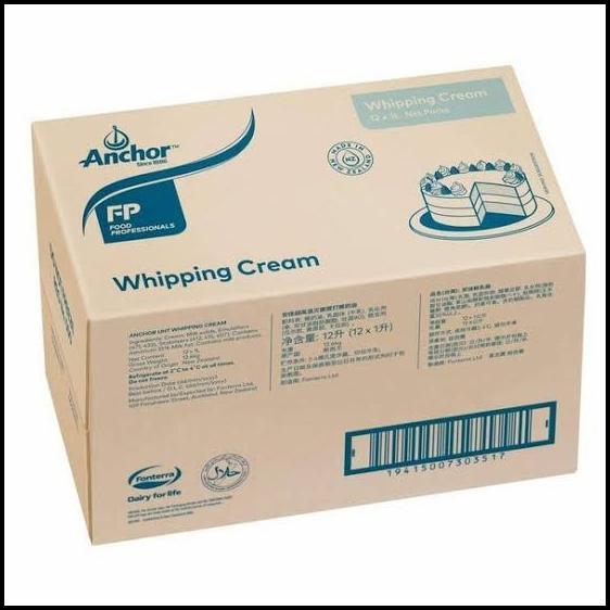 

Anchor Whipping Cream Carton 12X1 Lt