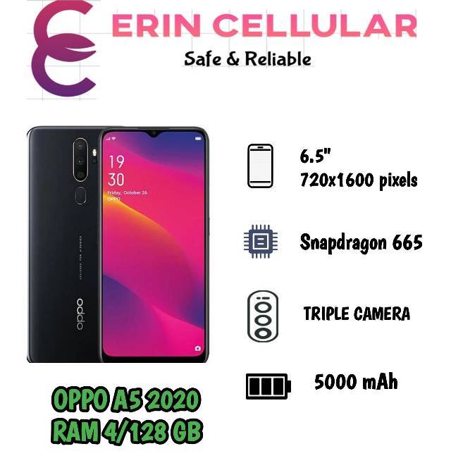 OPPO A5 2020 RAM 4/128GB - A520 RAM 4GB ROM 128GB - GRS RESMI OPPO - WHITE DAN BLACK