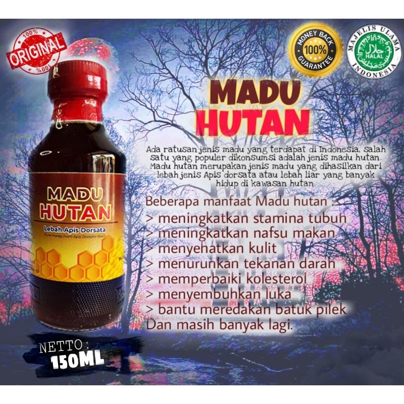 

MADU HUTAN ORIGINAL (Apis Dorsata) 150ml