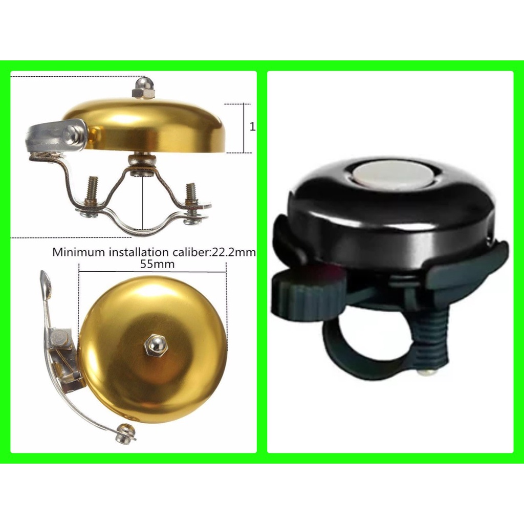 Bell Bel Sepeda Motif Classic Hitam Alloy dan gold emas Safety Cycling (B002)