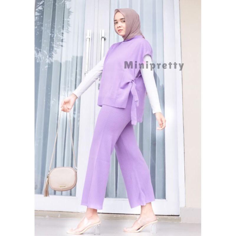 PROMO!!!!!!!!Rompi Tali Rajut Wanita Polos CREW neck Vest Knit Outer / OOTD ROMPI