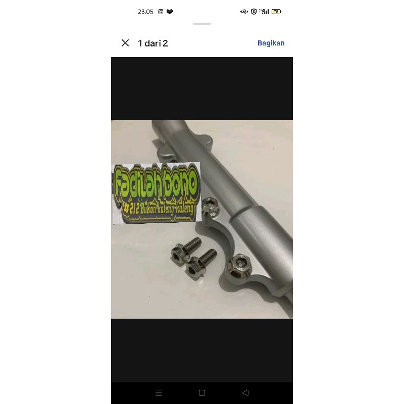 Baut breket Kaliper Nouvo fizr rx king dua kunci stenlish sepasang