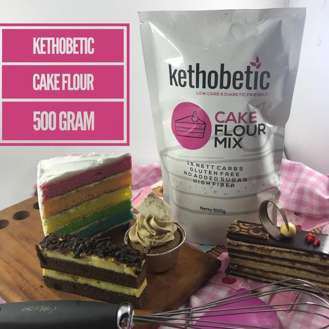 

45E5 KETOBETIC CAKE FLOUR MIX TEPUNG KETO UNTUK CAKE 500G KW41