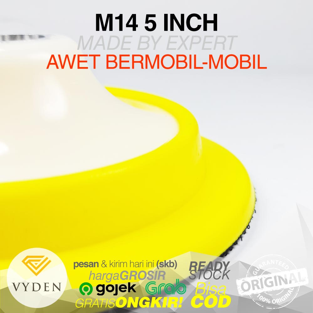 VYDEN 5 inch Rotary M14 Backing Plate Flexible SHINEMATE DEWALT MURAH