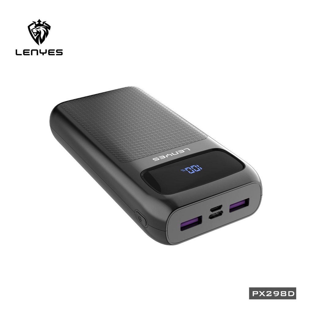 LENYES PX298D Powerbank 20000mAh 22.5W QC3.0 + PD 20W SUPER QUICK FAST CHARGING digital display indicator real capacity power bank original