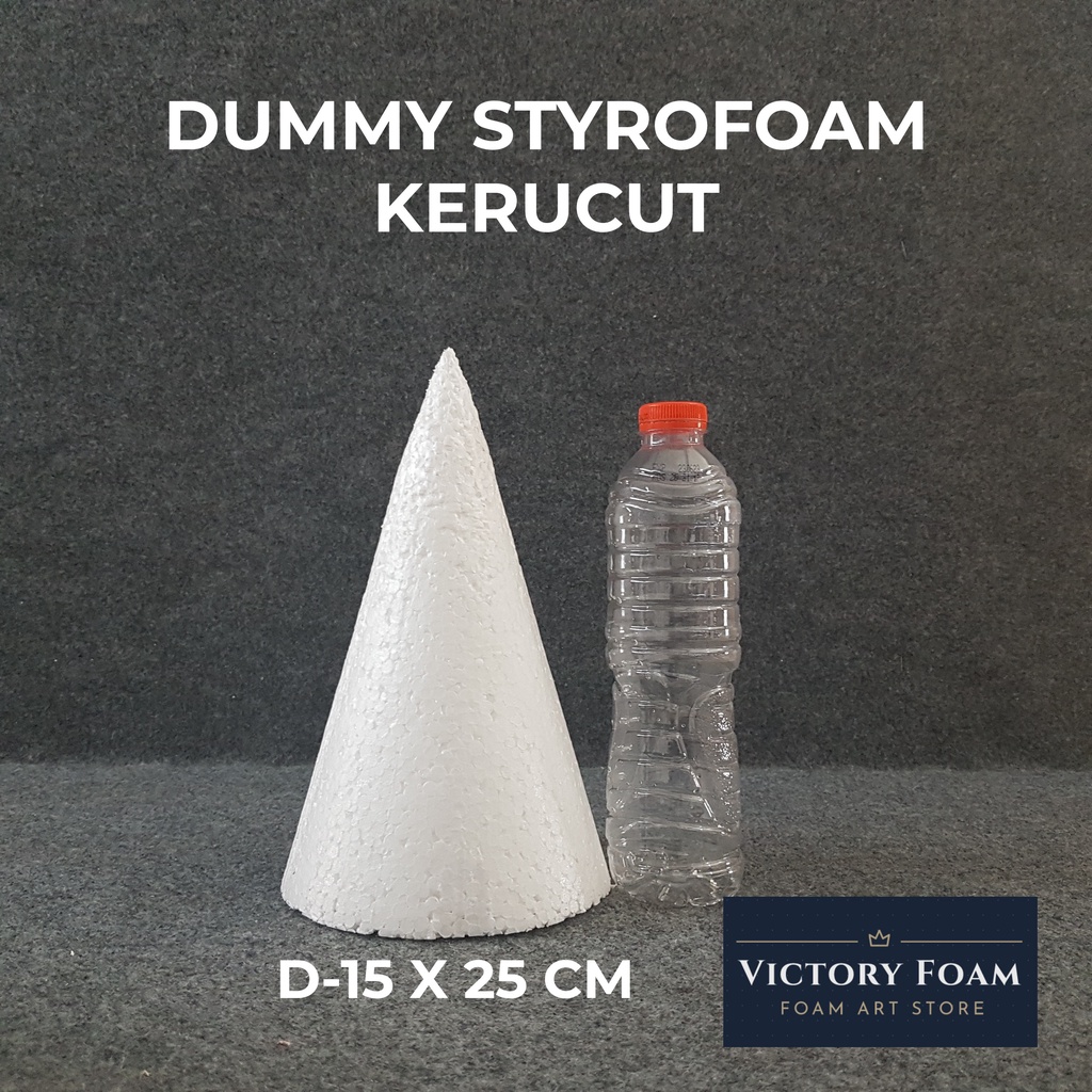 Dummy Styrofoam Kerucut D. 15cm x T. 25cm