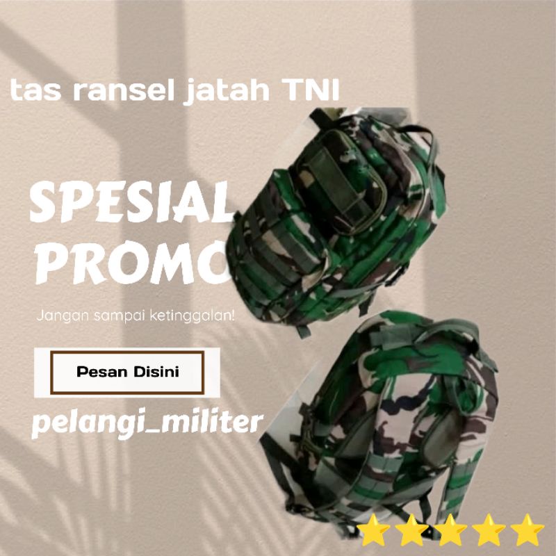 TAS RANSEL LORENG MODEL JATAH TNI |TAS PUNGGUNG PRIA |TAS RANSEL TNI