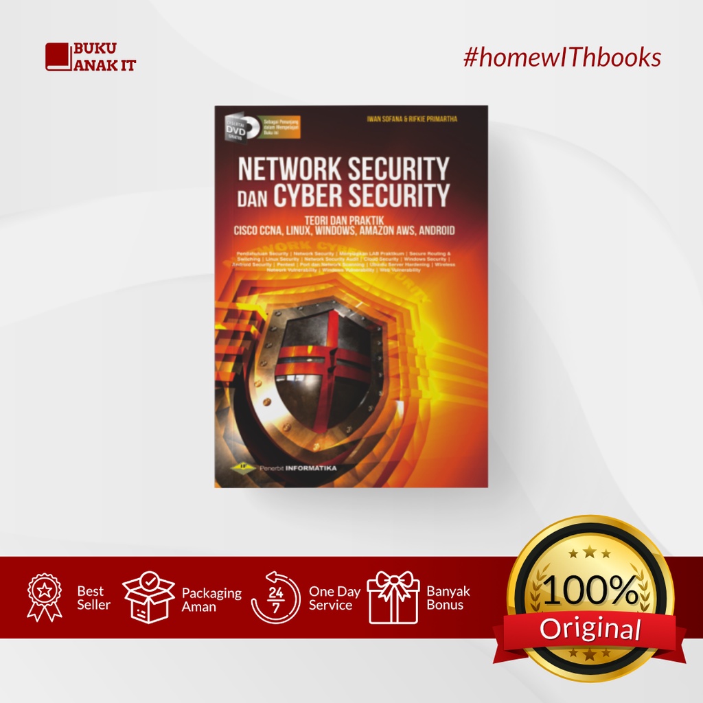 Jual BUKU NETWORK SECURITY DAN CYBER SECURITY | CISCO CCNA | LINUX
