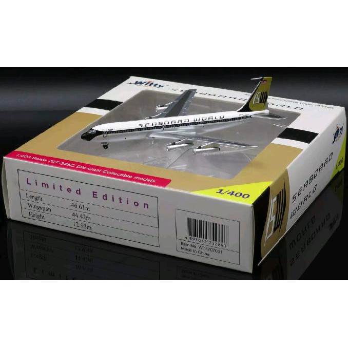 Sale Seaboard World B707-300 Reg: N7322B Witty400 Scale 1:400 Diecast Wt470 Bergaransi