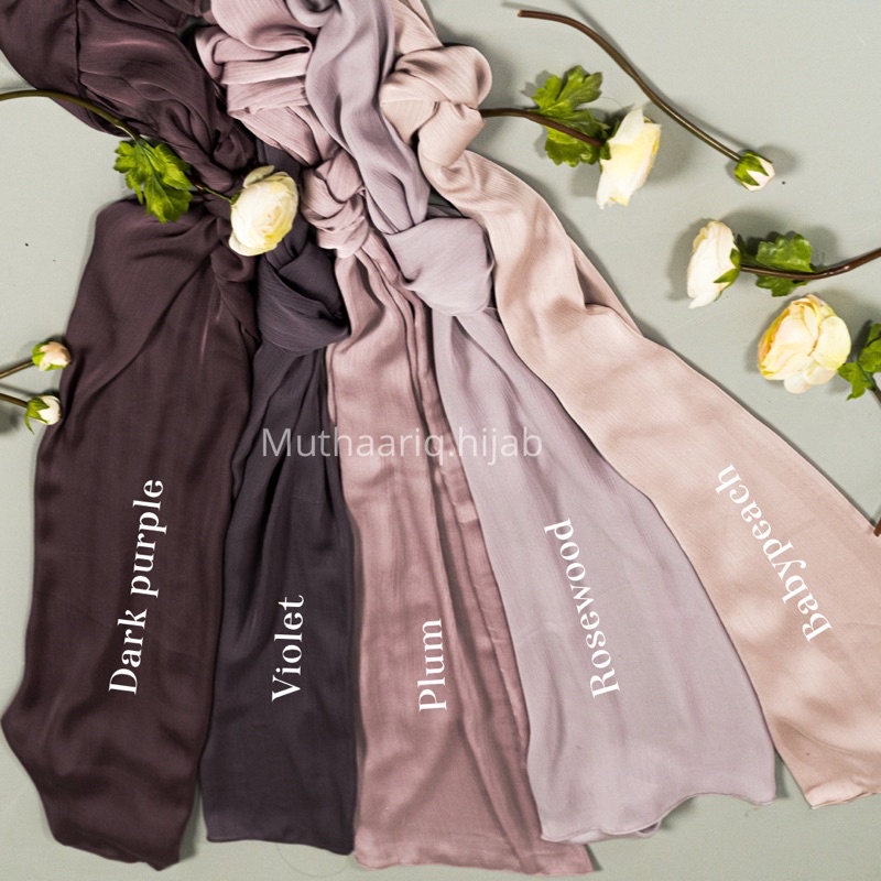 PASHMINA CRINKLE TEXTURED SILK MALAY INSTAN | HIJAB PLEATED MALAYSIA | PASHMINA SATIN CARDENZA