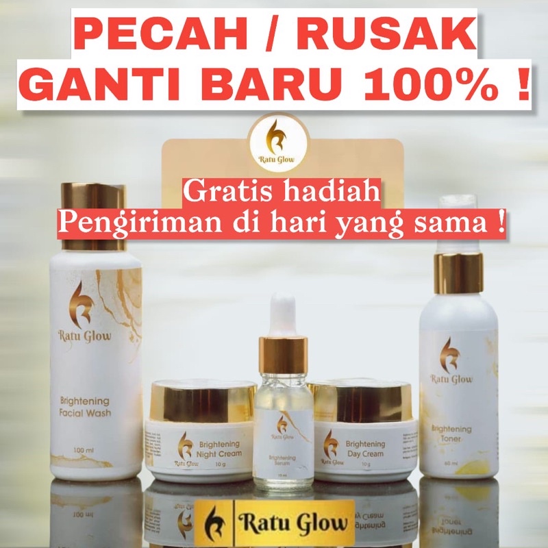 [GRATIS EMAS] RATU GLOW | RATUGLOW SKINCARE PAKET REGULER BRIGHTENING | PAKET ACNE | ECER KRIM RATU 