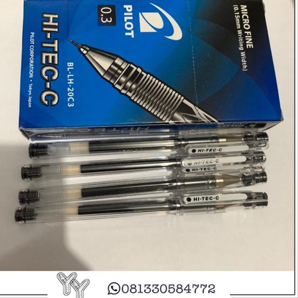 

Best Seller.. (12pcs) Bolpen Hitec Pilot | hi-tec C Hitam Biru