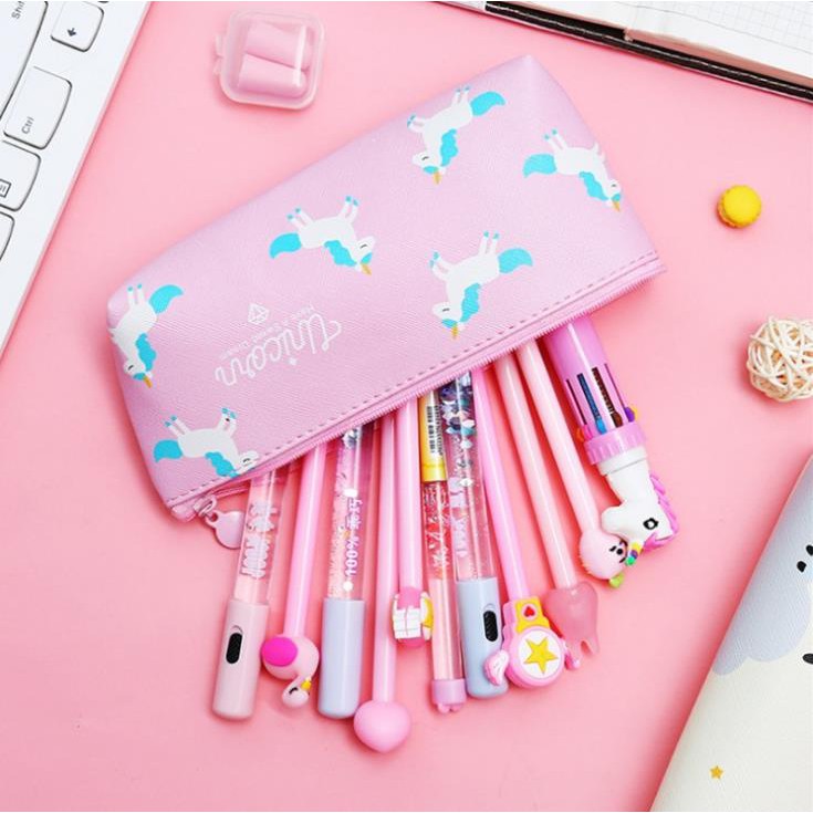 KOTAK PENSIL MOTIF UNICORN LUCU UNIK / TEMPAT PENSIL / KOTAK PULPEN / TEMPAT ALAT TULIS PP130-2