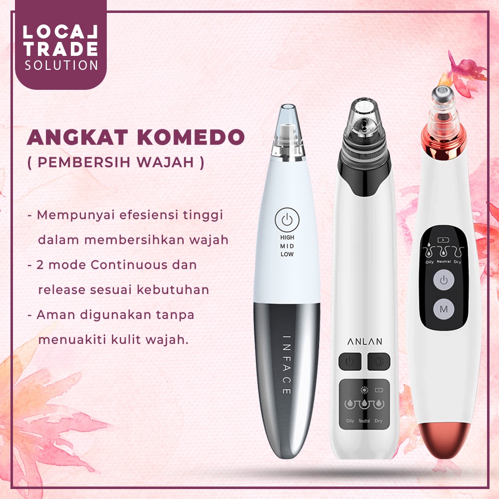 Pembersih Wajah Vacum Penyedot Komedo Elektrik Facial Blackhead Remover Vacuum Suction