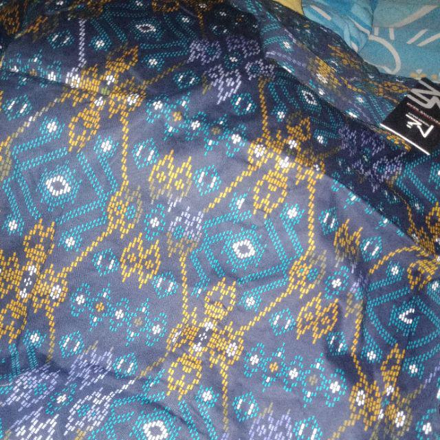 [blessing] 6798 Kemeja Batik Pria Lengan Panjang Motif Songket Hijau Snow