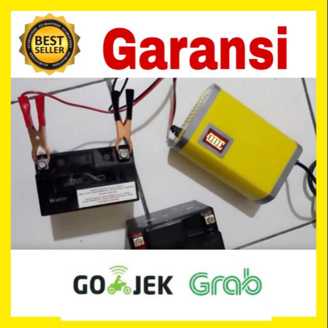 Alat Charger Aki Motor Dengan Lampu LED indikator
