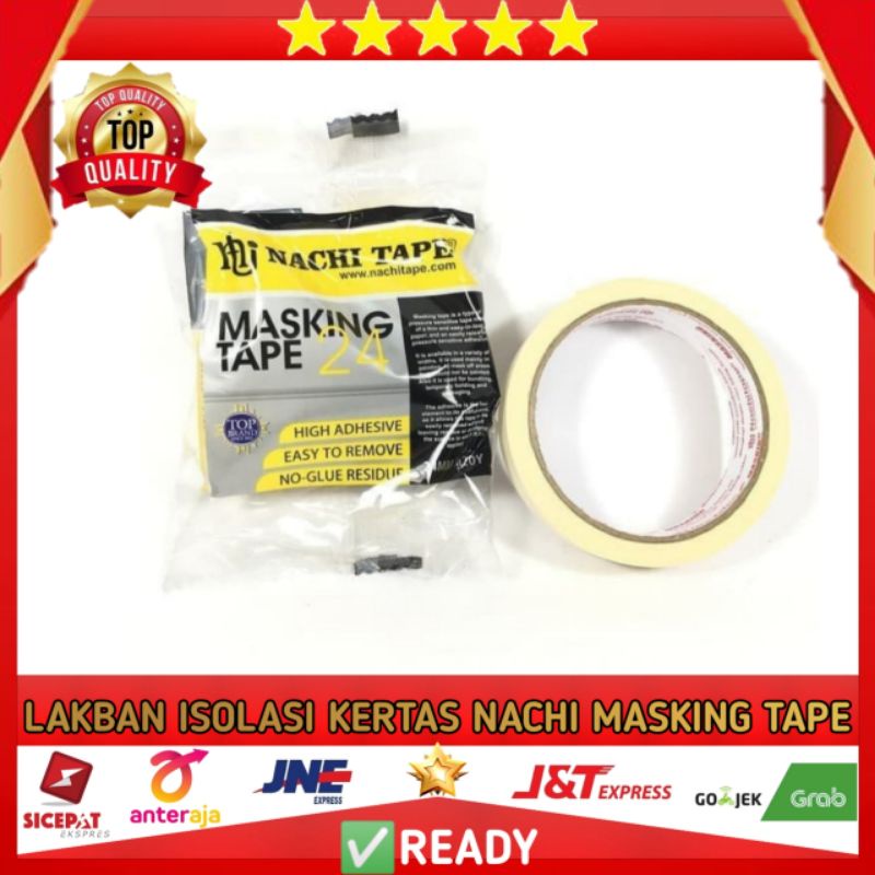 

Lakban isolasi Kertas Nachi Masking Tape 24mm/1inch x 20 Yard