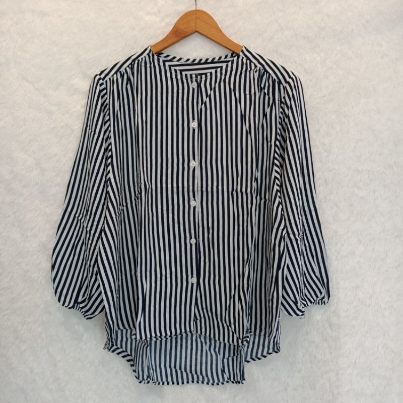 ATASAN BLOUSE SALUR / ATASAN BLOUSE WANITA / OBERSIZE BLOUSE