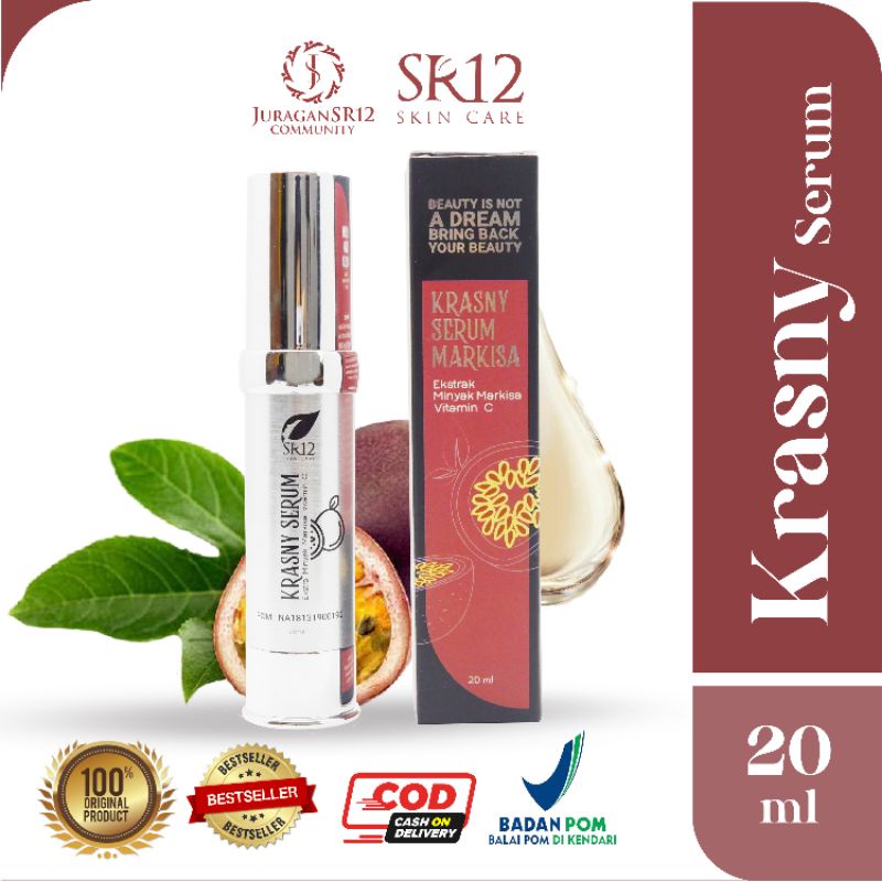 SR12 KRASNY SERUM - SERUM VIT C / SERUM KULIT KERING / SERUM MARKISA BPOM