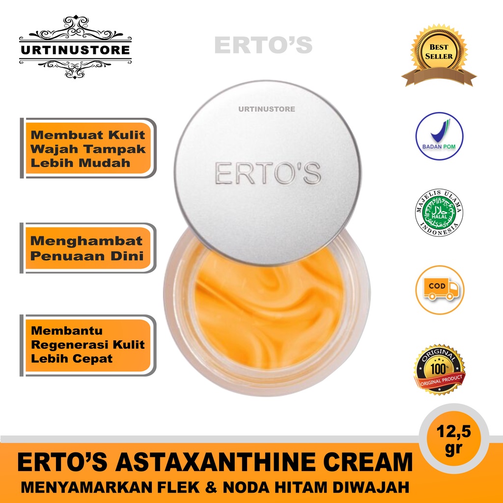 Ertos Cream Krim Penghilang Menghilangkan Flek Hitam Membandel Bpom - Erto's Astaxanthine