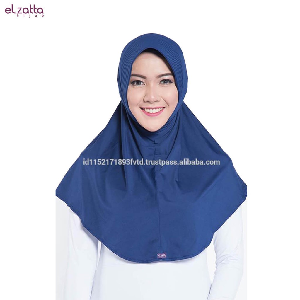 Promo Elzatta Hijab / Hijab / Hijab Instan / Bergo / Elzatta Basic / E002 NAVY Murah