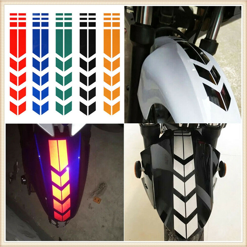 1Pc Motorcycle Moto Reflective Stickers Wheel Car And Decals Bicycle Fender Decor